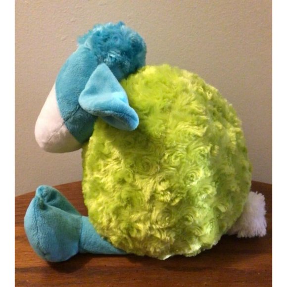 RARE Everbrook Academy SHEEP LAMB Plush Blue Green White Soft 14" x 7" NWOB - Picture 6 of 8